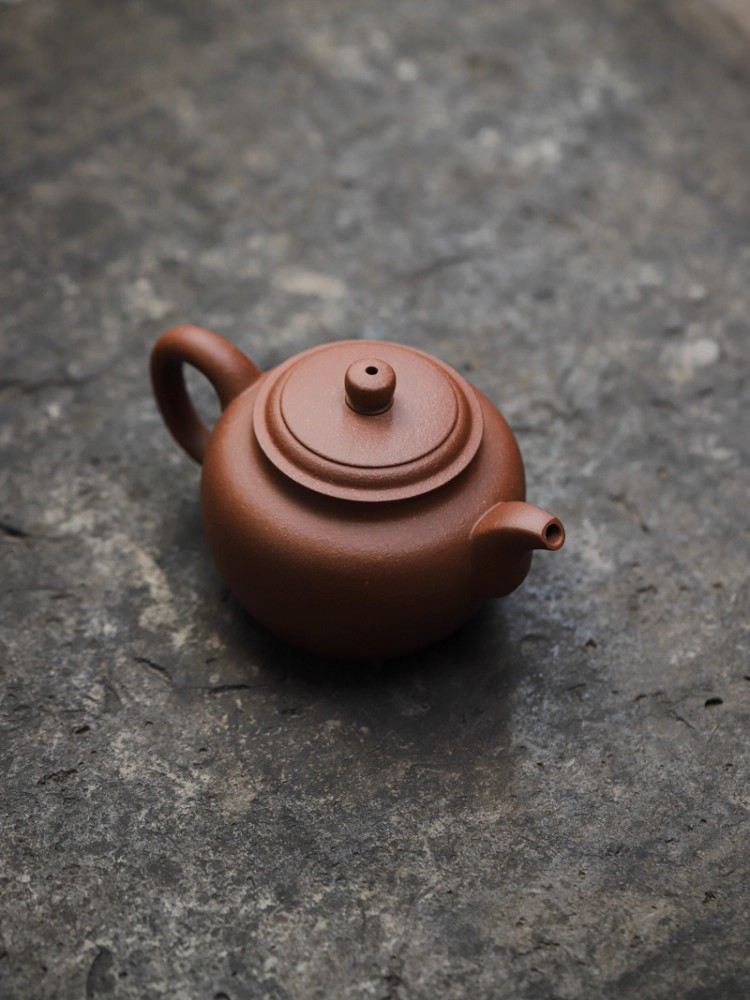 yixing purple clay daheng coarse sand bottom groove clear mouth teapot