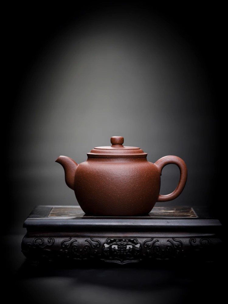 yixing purple clay daheng coarse sand bottom groove clear mouth teapot