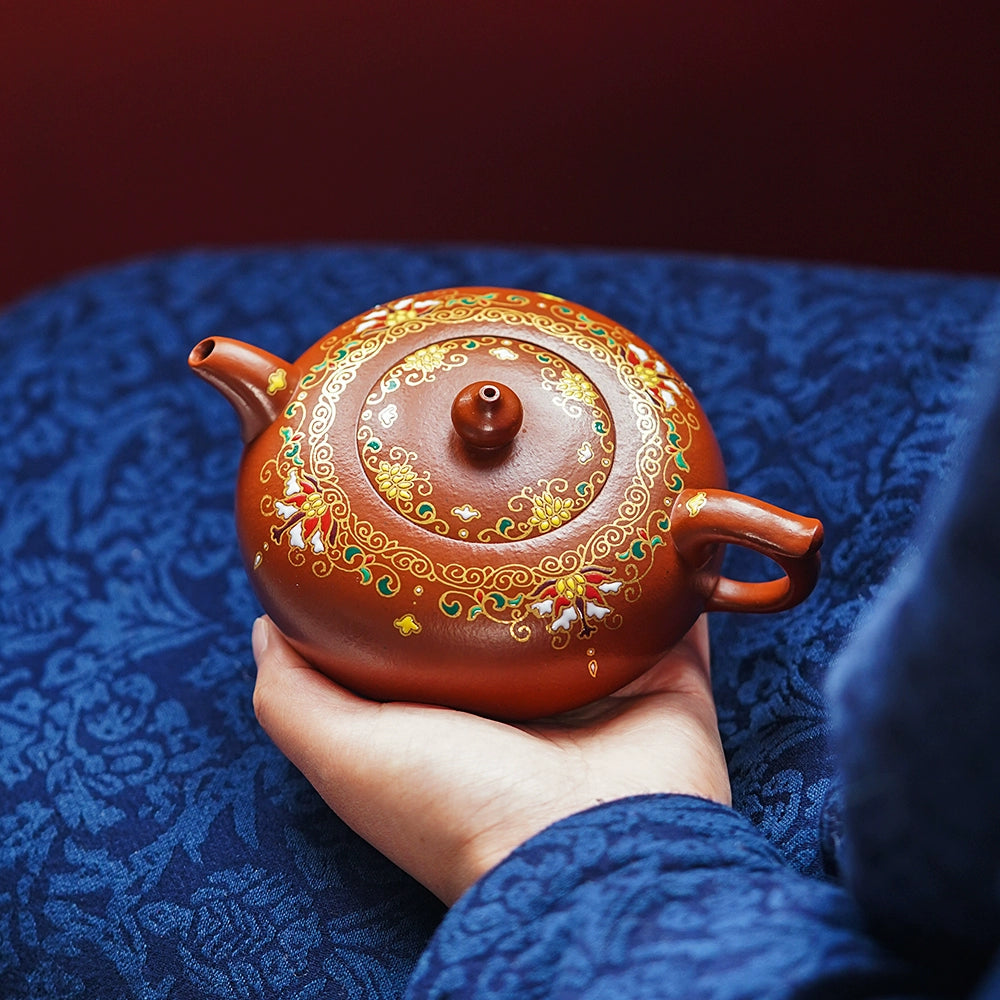 Yixing purple clay pure handmade teapot
